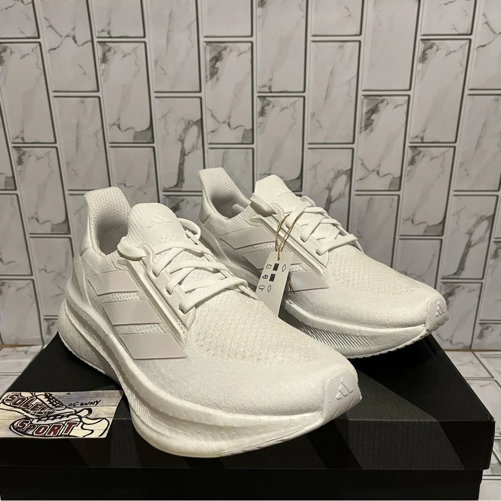 New Adidas Ultraboost 5X Ultra Boost Running Shoes Triple White Training Gym